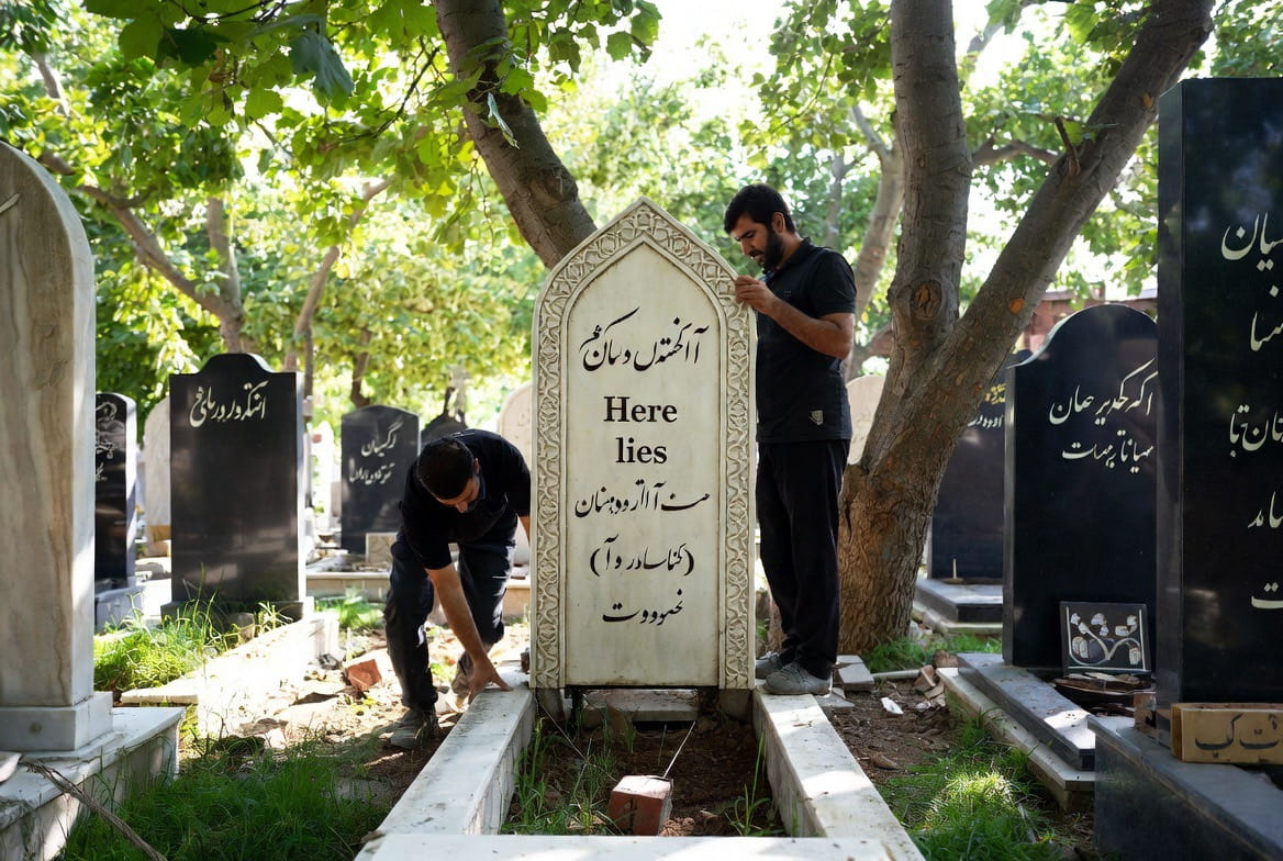 زمان نصب سنگ قبر کی است؟